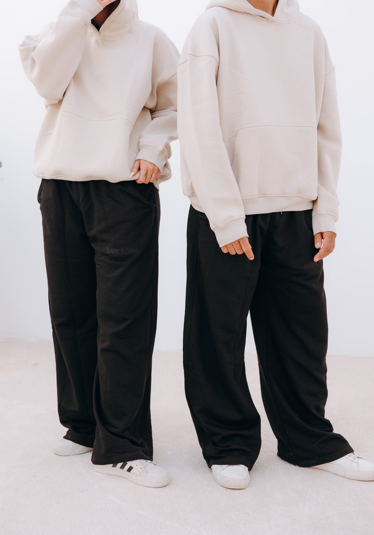 Unisex oversized Beige Hoodie