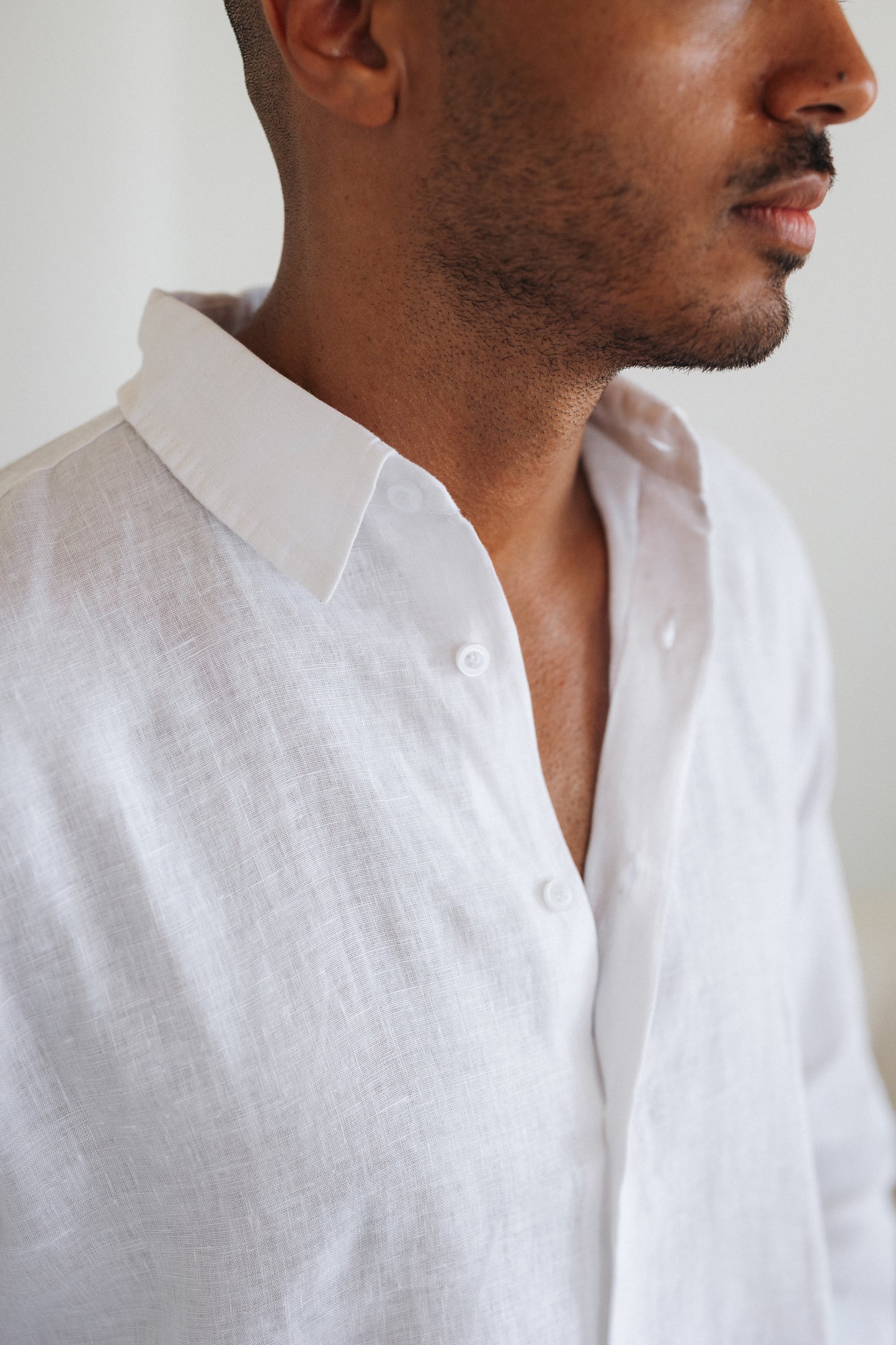 White 100% Linen Shirt