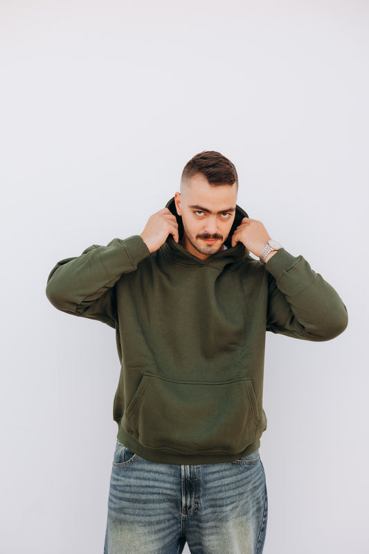 Unisex oversized Olive Hoodie
