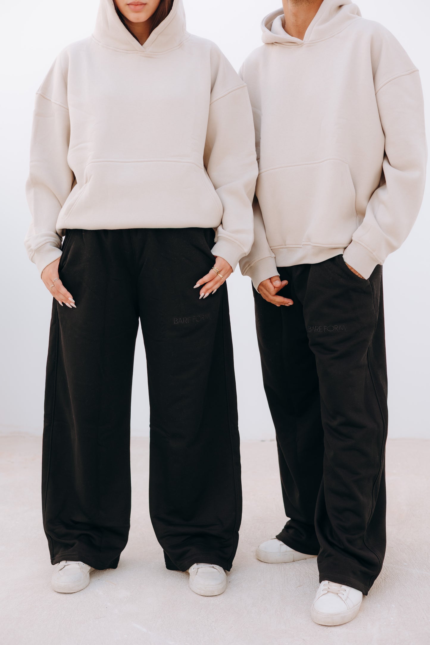 Unisex oversized Beige Hoodie